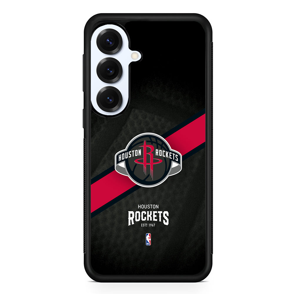 Houston Rockets Logo Samsung Galaxy S25 Plus Case | Slim Rubber Cover for Samsung Galaxy S25 Plus