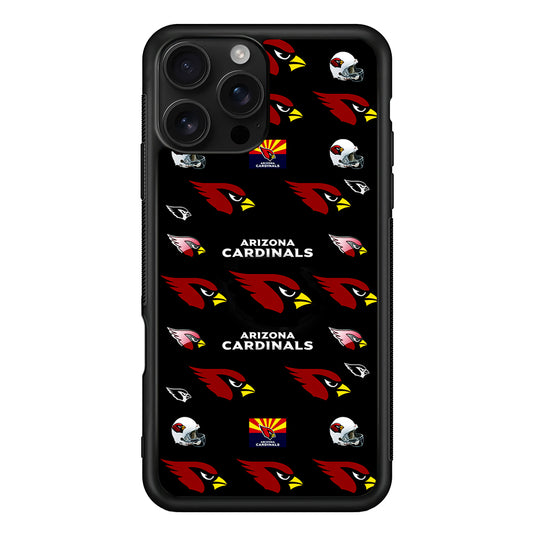 Arizona Cardinals Pattern iPhone 16 Pro Case | Durable Protective Case for iPhone 16 Pro