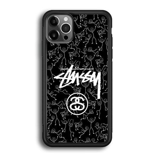 Stussy People Dancing iPhone 12 Pro Max Case | Slim Rubber Case for iPhone 12 Pro Max