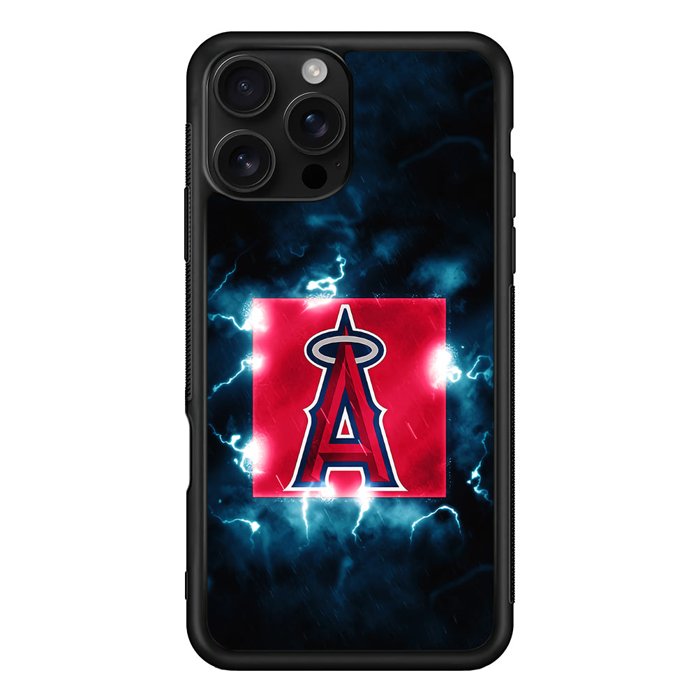 Los Angeles Angels Abstract iPhone 16 Pro Case | Durable Protective Case for iPhone 16 Pro