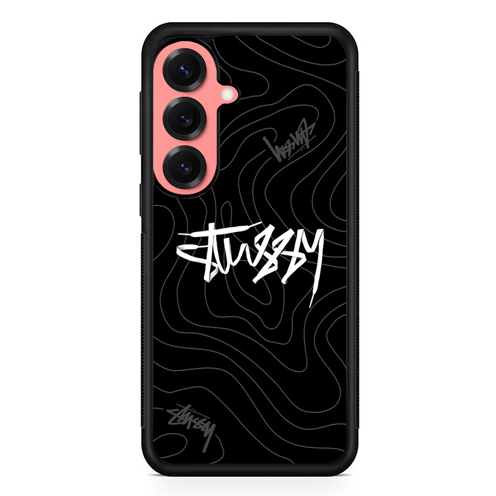 Stussy Black Vibes Samsung Galaxy S25 Case | Slim Rubber Case for Samsung Galaxy S25