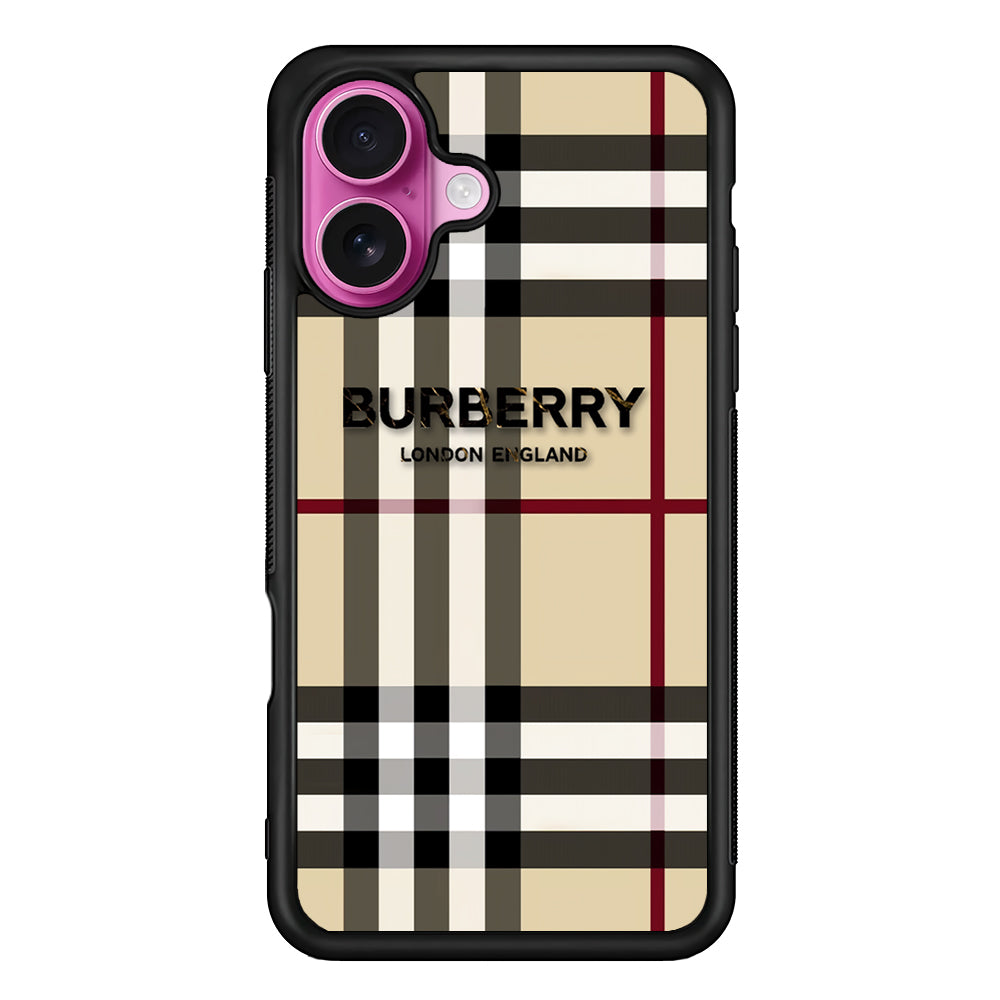 Burberry Cream Pattern iPhone 17 Case | Slim Rubber Case for iPhone 17