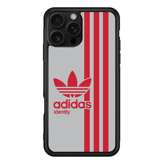 Adidas Red Identity iPhone 16 Pro Case - Stylish Protective Cover for iPhone 16 Pro