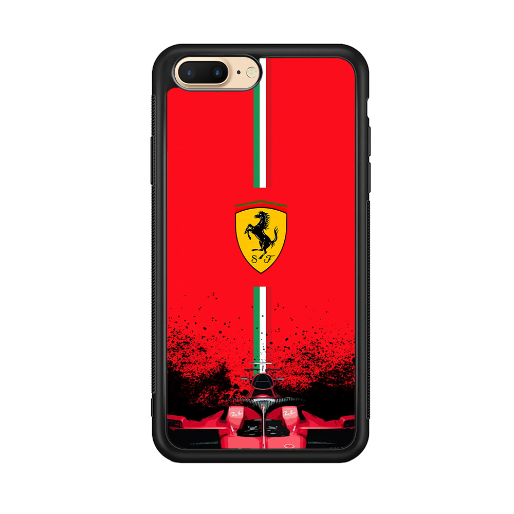 Ferrari Luxury Car Logo iPhone 8 Plus Case | Slim Rubber Case for iPhone 8 Plus