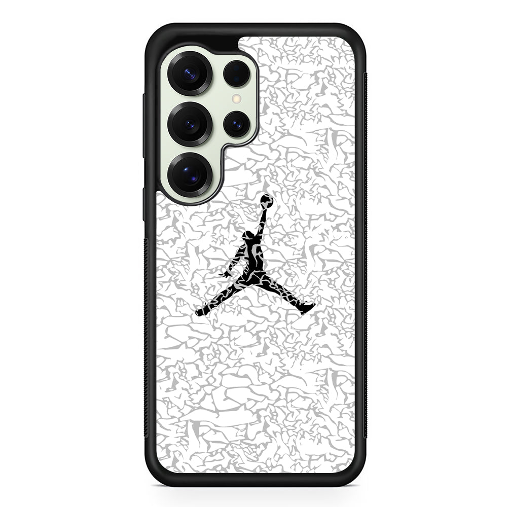 Air Jordan Gray Abstract Pattern Samsung Galaxy S25 Ultra Case | Durable Rubber Case for Samsung Galaxy S25 Ultra