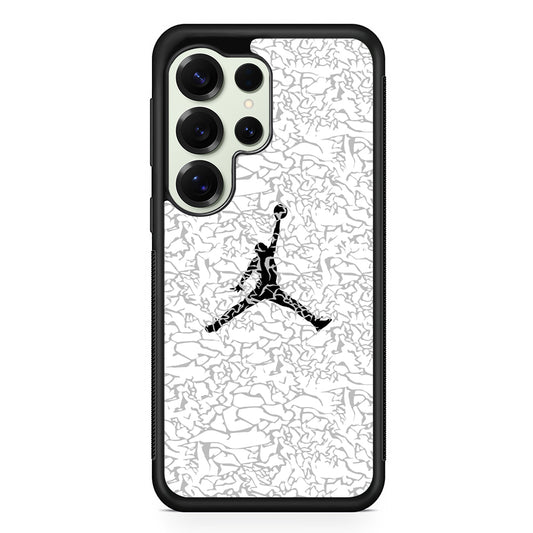 Air Jordan Gray Abstract Pattern Samsung Galaxy S25 Ultra Case | Durable Rubber Case for Samsung Galaxy S25 Ultra