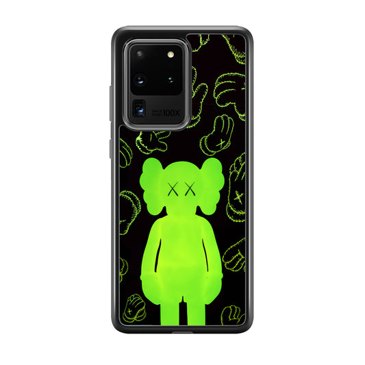 Kaws Doll Glowing Green Samsung Galaxy S20 Ultra Case | Slim Rubber Case for Samsung Galaxy S20 Ultra