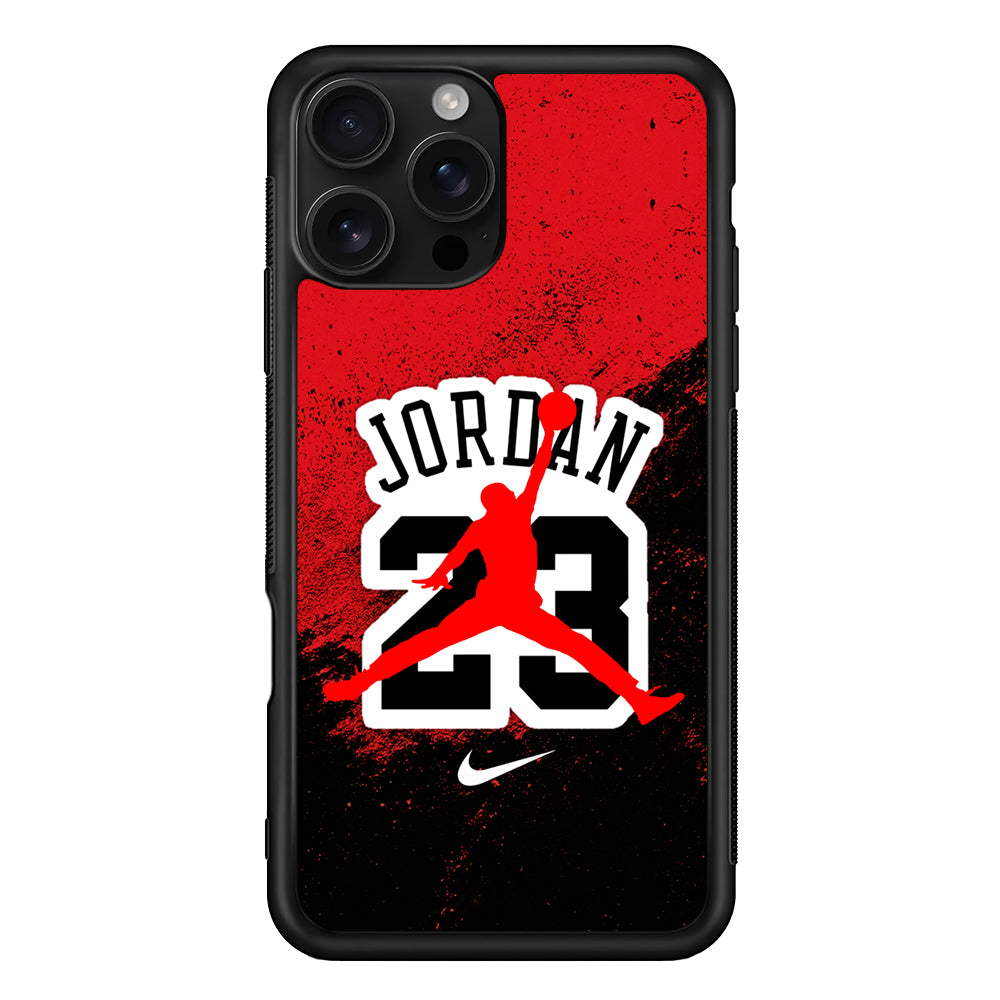 Michael Jordan 23 Red Black iPhone 16 Pro Case - Stylish Protective Cover for iPhone 16 Pro