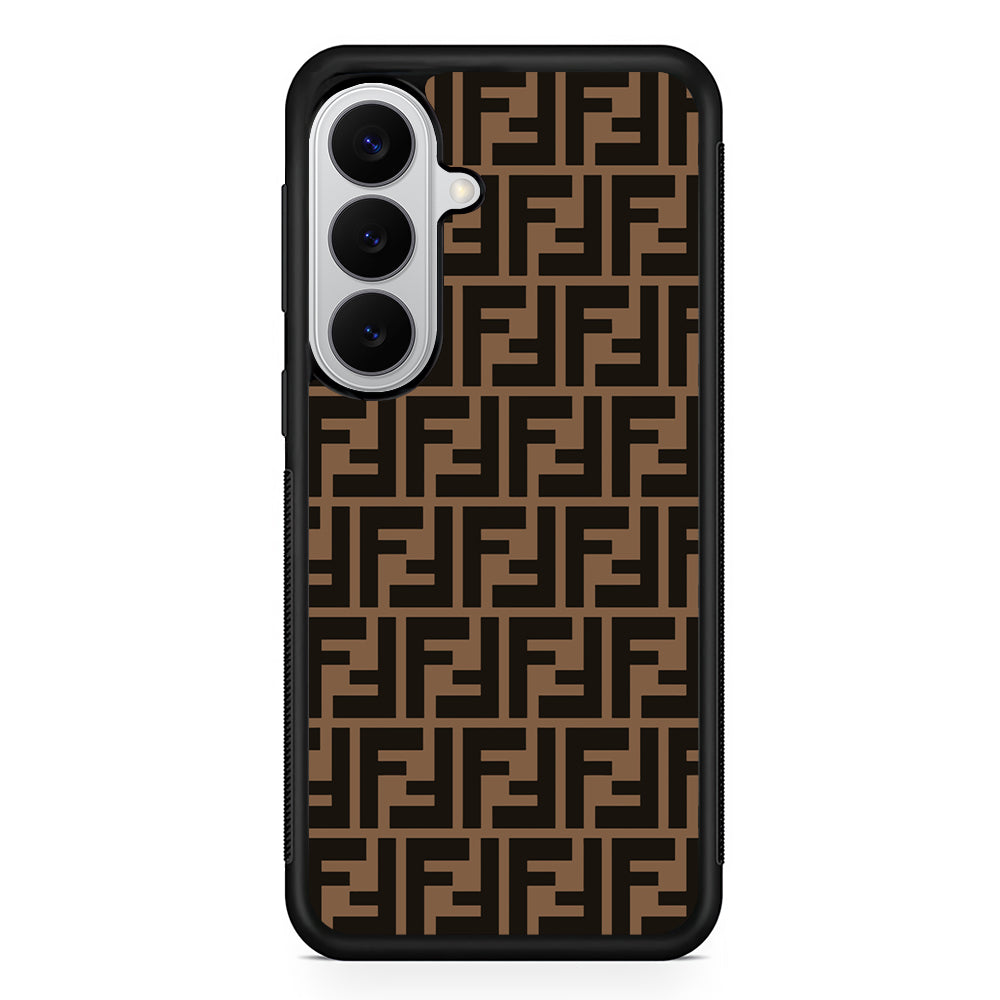 Fendi Brown Form Samsung Galaxy S26 Case | Slim Rubber Case for Samsung Galaxy S26