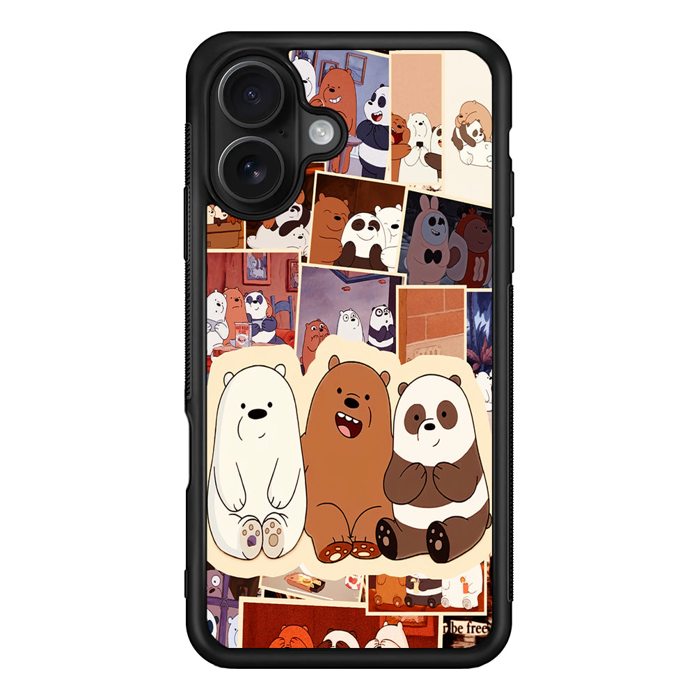 We Bare BearsAaesthetic iPhone 16 Case - Oxvistore