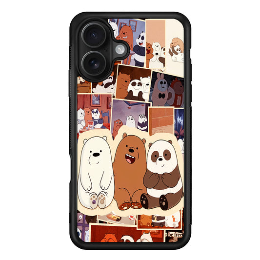 We Bare BearsAaesthetic iPhone 16 Case - Oxvistore