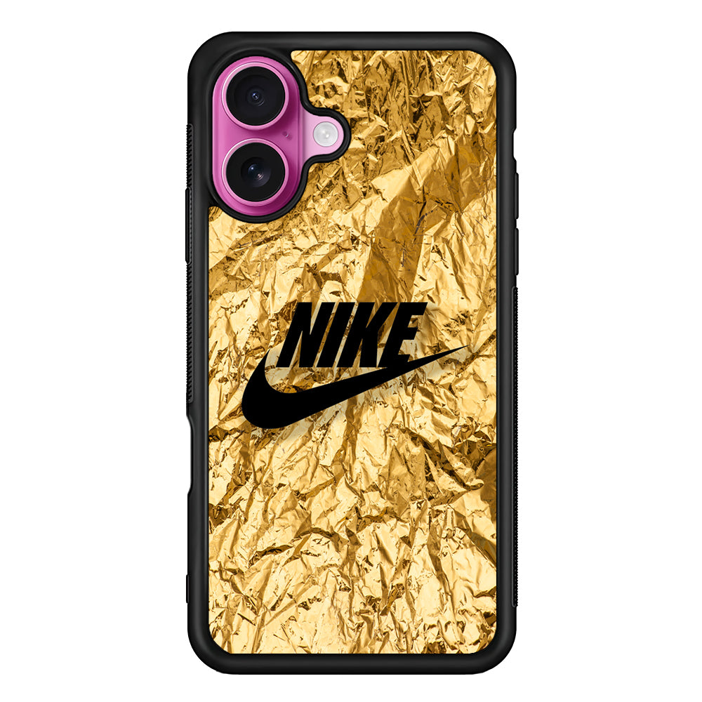 Nike Gold Paper iPhone 17 Case - Slim Rubber Case for iPhone 17