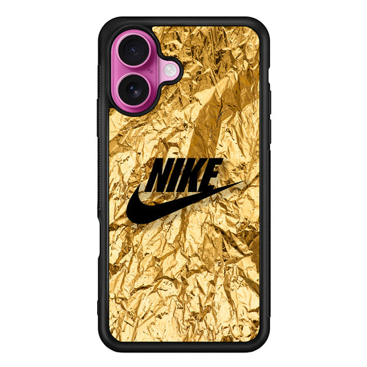 Nike Gold Paper iPhone 17 Case - Slim Rubber Case for iPhone 17