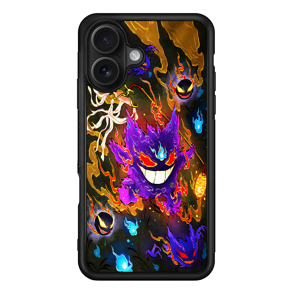 Pokemon Gengar Evolution iPhone 16 Case - Oxvistore