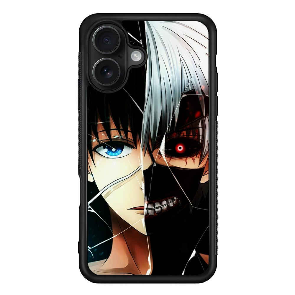 Ken Kaneki Tokyo Ghoul Face iPhone 16 Case - Oxvistore