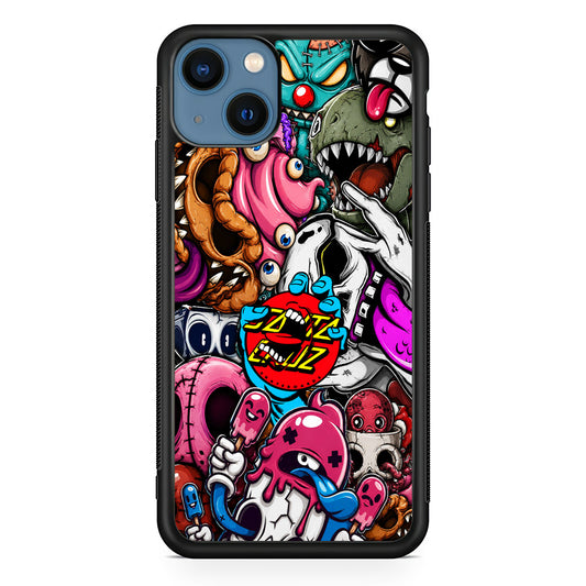 Santa Cruz Skateboard Nightmare iPhone 13 Case | Slim Rubber Case for iPhone 13