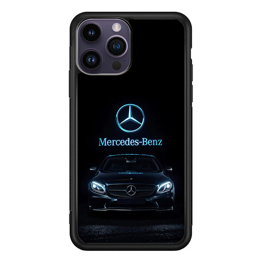 Mercedes-Benz Blue Dark Aesthetic iPhone 14 Pro Max Case | Slim Rubber Case for iPhone 14 Pro Max