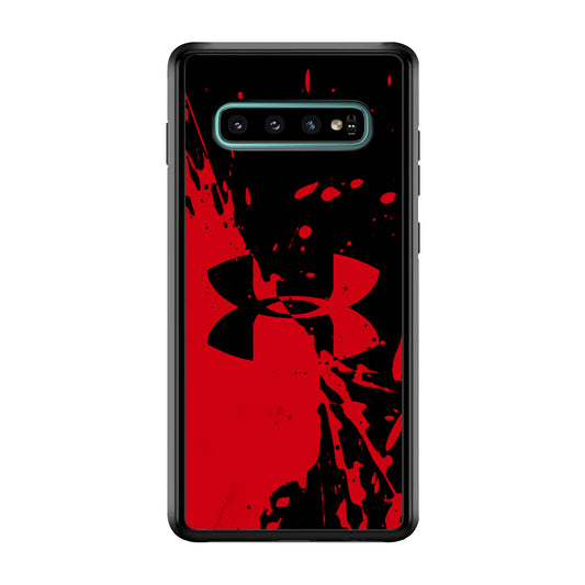 Under Armour Black Red Samsung Galaxy S10 Plus Case | Slim Rubber Case for Samsung Galaxy S10 Plus