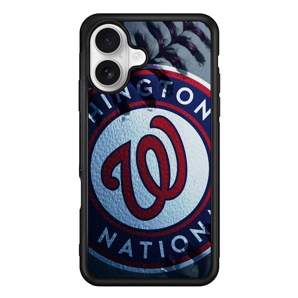 Washington Nationals Ball iPhone 16 Plus Case | Durable Protective Rubber Cover
