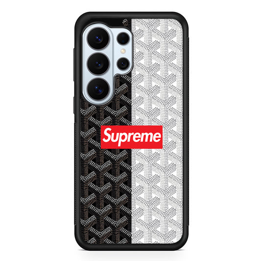 Supreme Black White Pattern Samsung Galaxy S26 Ultra Case | Protective Phone Cover