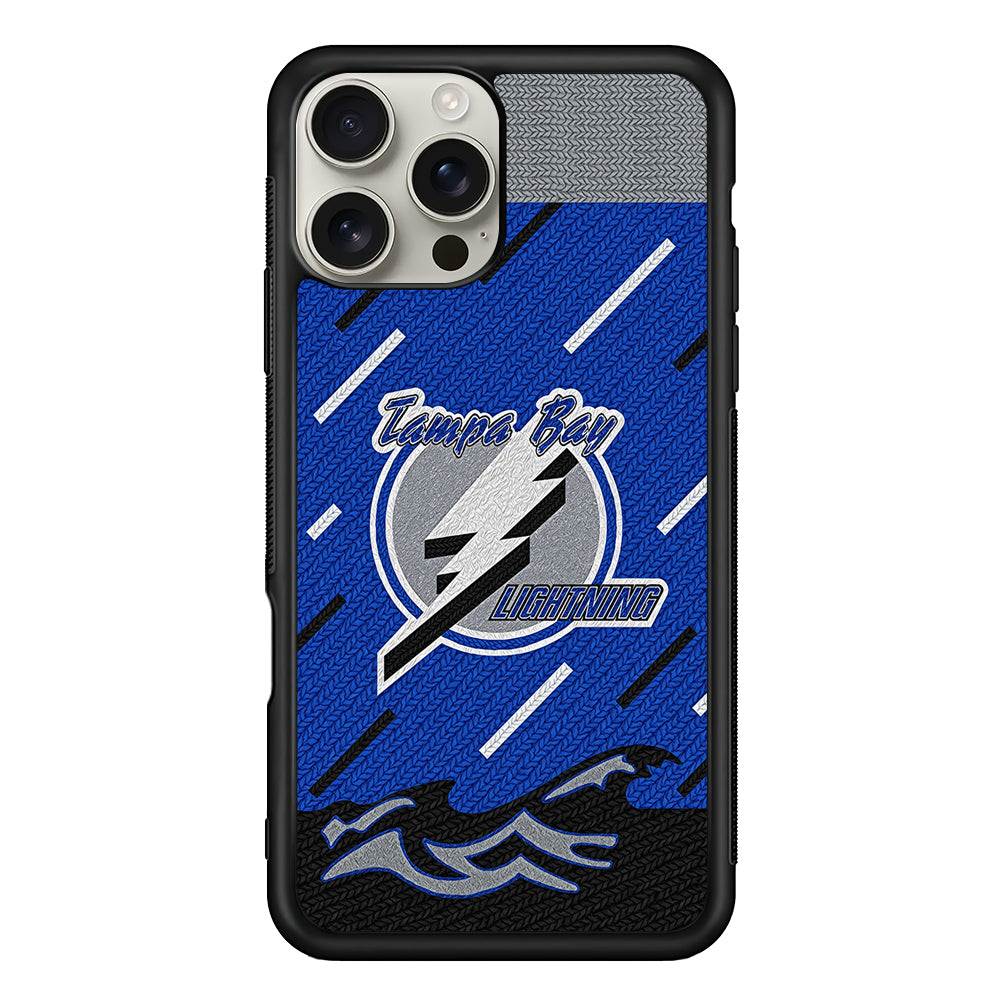Tampa Bay Lightning Pattern iPhone 16 Pro Max Case | Stylish Protective Case for iPhone 16 Pro Max