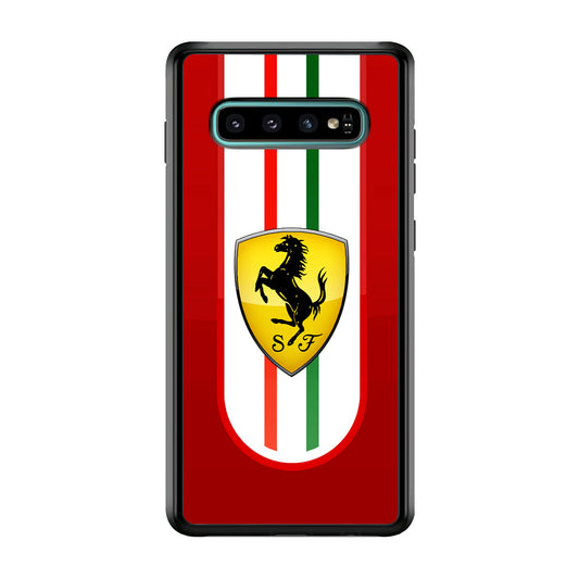 Ferrari Logo Red Samsung Galaxy S10 Plus Case | Slim Rubber Case for Samsung Galaxy S10 Plus