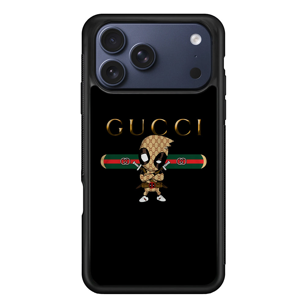 Gucci Deadpool Style iPhone 17 Pro Max Case | Slim Rubber Case for iPhone 17 Pro Max