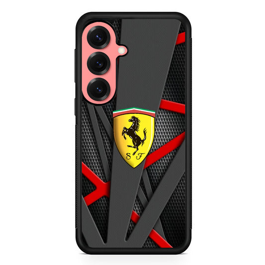 Ferrari Bold Red and Black Samsung Galaxy S25 Case | Slim Protective Cover for Samsung Galaxy S25