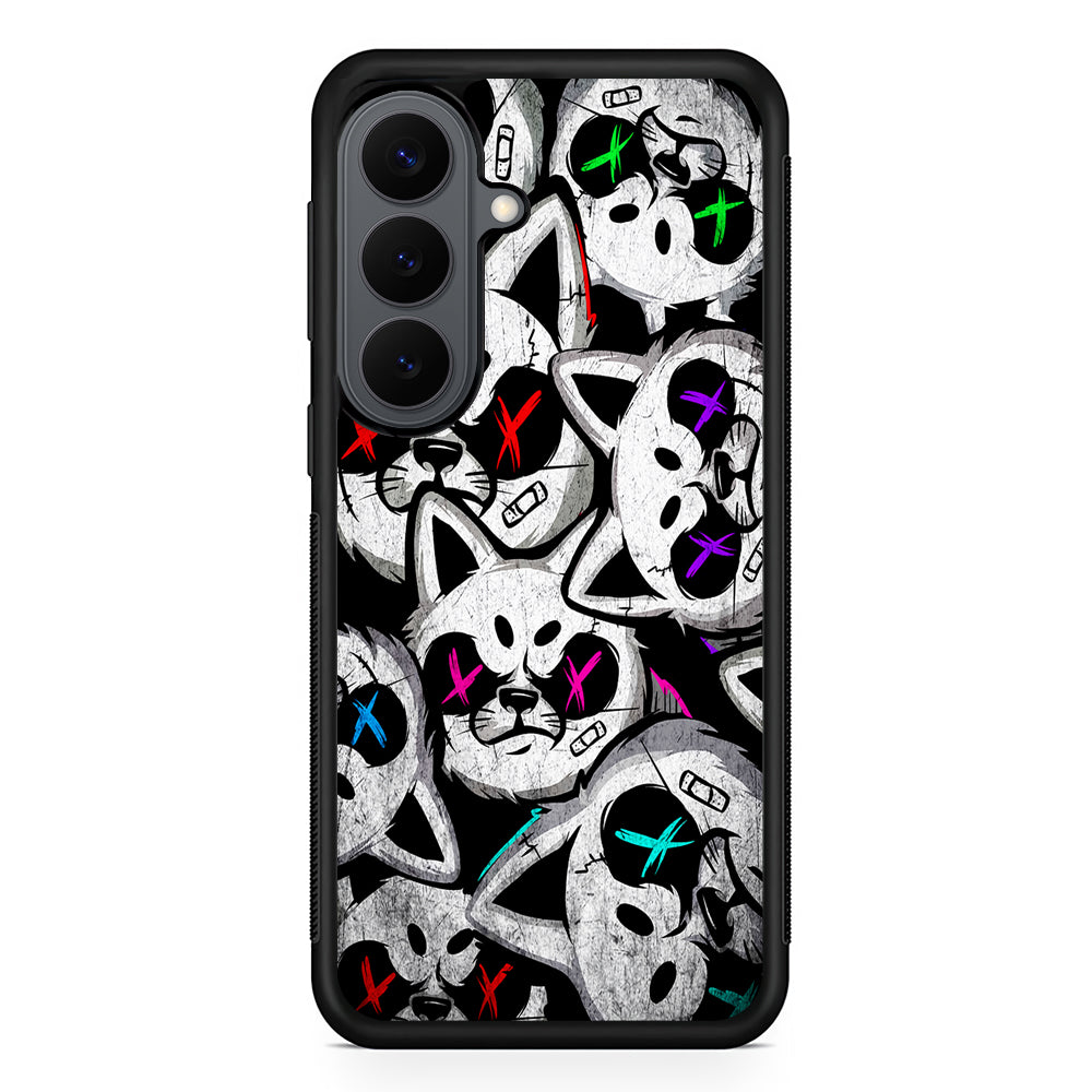 Bad Cat Heads Samsung Galaxy S26 Plus Case | Slim Rubber Case for Samsung Galaxy S26 Plus