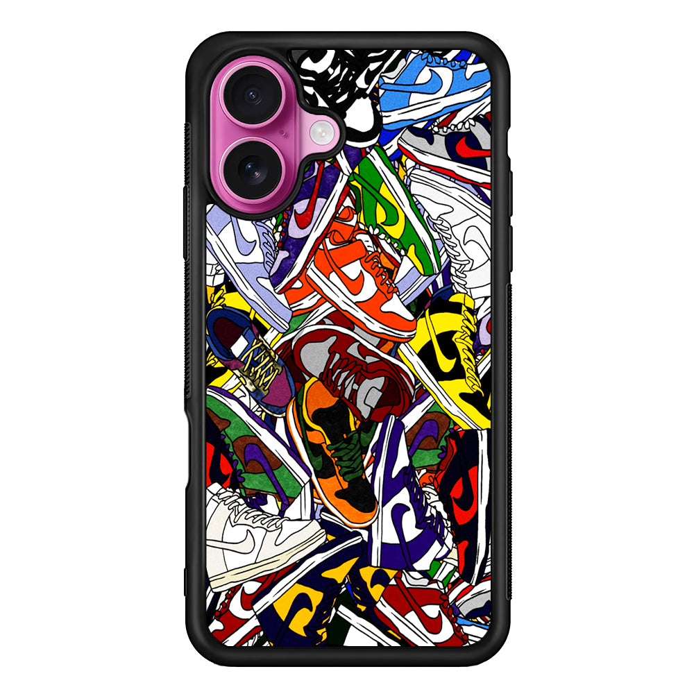 Cartoon Sneaker Nike iPhone 17 Case - Slim Rubber Case for iPhone 17